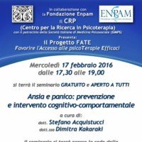 Ansia e panico: prevenzione e intervento cognitivo-comportamentale